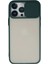 iPhone 13 Pro Max Kılıf Palm Buzlu Kamera Sürgülü Silikon - Yeşil (K95) 1