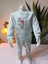 Kız Bebek Çiçek Desenli Üçlü Takım (Omuzdan Çıtçıtlısweatshirt+Keçe Detaylı Kapşonluyelek+Pantolon) 3