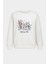 Kadın Içi Şardonlu Baskılı Oversize Sweatshirt 2