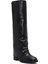 Kadın Siyah Kalın Topuklu Deri Çizme 25WFD185918 8