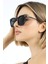 Kadın Oval Siyah UV400 Güneş Gözlüğü Oksit Sap WP25-27 C2 4