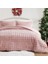 Tekstil Bubble Kürk Yatak Örtüsü Çift Kişilik Dolgulu Peluş Yumuşak Çift Taraflı Yorgan Pudra Renk 3 Parça 2