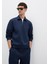 Yarı Fermuarlı Lacivert Sweatshirt 0S10382-80872 2