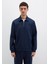 Yarı Fermuarlı Lacivert Sweatshirt 0S10382-80872 4