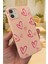 iPhone 11 Uyumlu Pembe Kalp Desenli Silikon Darbe Emici Klasik Korumalı Rubber Kılıf 277 4
