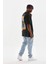 Unisex Baskılı Oversize T-Shirt - Siyah 7