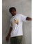 Unisex Baskılı Oversize T-Shirt - Beyaz 6