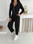 Beli Pensli Fermuarlı Şık Eşofman Takımı / Zip Detail Pleated Waist Elegant Tracksuit Set 6