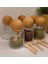 6'lı 300 ml Top Kapaklı Kavanoz Seti Baharatlı Kavanozu (Altı Adet Kaşık Hediye) 3