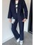 Kadın Ön Bağlamalı Ceket Pantolon Jean Kot Ikili Takım P-00018993 1