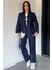 Kadın Ön Bağlamalı Ceket Pantolon Jean Kot Ikili Takım P-00018993 3