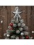 Yılbaşı Ağacı Tepe Süsü Gümüş 10 cm 1