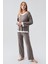 Uzun Kollu Basic Esnek Viskoz Pijama Takım 18209 2