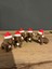 Santa Dog Figür Seti – Noel Şapkalı Köpek Dekoru (5’li Set) 5