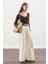 Geniş Pileli Gabardin Pantolon Ekru 1