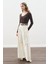 Geniş Pileli Gabardin Pantolon Ekru 2