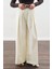 Geniş Pileli Gabardin Pantolon Ekru 6