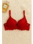 Kırmızı Dantel Detaylı Push Up Sütyen Takımı 2