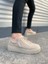 JY502 Bold Bağcıklı Süet Erkek Günlük Sneaker Ayakkabı Skt - Krem 1