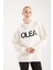 Kadın Kabartma Baskılı Oversize Sweatshirt 2