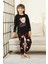Kız Çocuk Ayıcık Baskılı %100 Pamuk Interlok Kumaş Pijama Takımı 12347 3