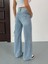 N91 Wide Leg Jean Yüksek Bel Buz Mavi Pantolon 4