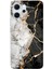 Oppo Reno 14F Uyumlu Siyah Beyaz Mermer Baskılı Silikon Kılıf 1