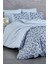 Çift Kişilik Nevresim Takımı Pamuklu Mavi Düş Çiçekleri 1