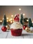 5 Adet Yılbaşı Kış Evi Pasta Süsü Seti - Noel Temalı Zencefilli Ev Cupcake Topper Figürü 5