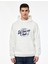 Regular Fit Uzun Kollu Kanguru Cepli Kapşonlu Baskılı Sweatshirt 3