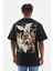 Unisex Baskılı Oversize T-Shirt - Siyah 2
