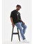 Unisex Baskılı Oversize T-Shirt - Siyah 4