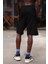 Erkek Iki Iplik Cepli Şort - Siyah 2