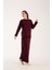Triko Uzun Etek Bluz Takım Bordo Bordo 3