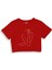 Women / Kadın Silüeti Crop Tişört - Kırmızı 1