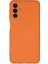 Samsung Galaxy A04S Kılıf Nano Içi Kadife Silikon - Turuncu 1