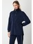 Kadın Yakası Fermuarlı Sweat 66312 Lacivert 2