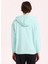 D5WL-SWT3608 Mint Kapüşon Yaka Relaxed Baskılı Kadın Sweatshırt 5