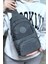Su Geçirmez Kumaş Gri Unisex Body Bag Çapraz Omuz Çantası 3