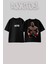 Mıke Tyson 5 Tasarım Sırt Baskılı Pamuk Siyah Oversize T-Shirt 1