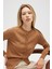 Ripley Çelik Örgü, Düğmeli Kadın Triko Hırka - Camel 5
