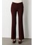 Kadın Ispanyol Paça Yan Cepli Pantolon 5011 Bordo 3