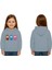 Unisex Baskılı Çocuk Swaetshirt Labubu Baskılı Kapüşonlu 3 Iplik Şardonlu 1