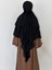 Üç Katlı Multı Sifon Sufle Eşarp ,khimar Hazır Eşarp Bağcıklı Eşarp Peçeli Siyah 4