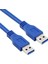 USB 3.0 Erkek E-E Şarj ve Data Kablosu Mavi 2m 3
