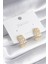 Pirinç Gold Renk Zirkon Taşlı Kadın Küpe - TJ-BKP8428 1