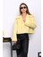 Sarı Kısa Düğmeli Kaşe Ceket 3