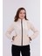 Kadın Slim Fit Tam Fermuarlı Polar Ceket 2