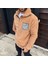 Erkek Polar Fermuarlı Sweatshirt – Kapüşonsuz, Cepli, Yumuşak Dokulu, Oversize Rahat Kalıp, Kışlık Sıcak Tutan Fermuarlı Üst - Kahverengi 3