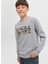 Baskılı Erkek Çocuk Gri Sweatshırt 12279606 2